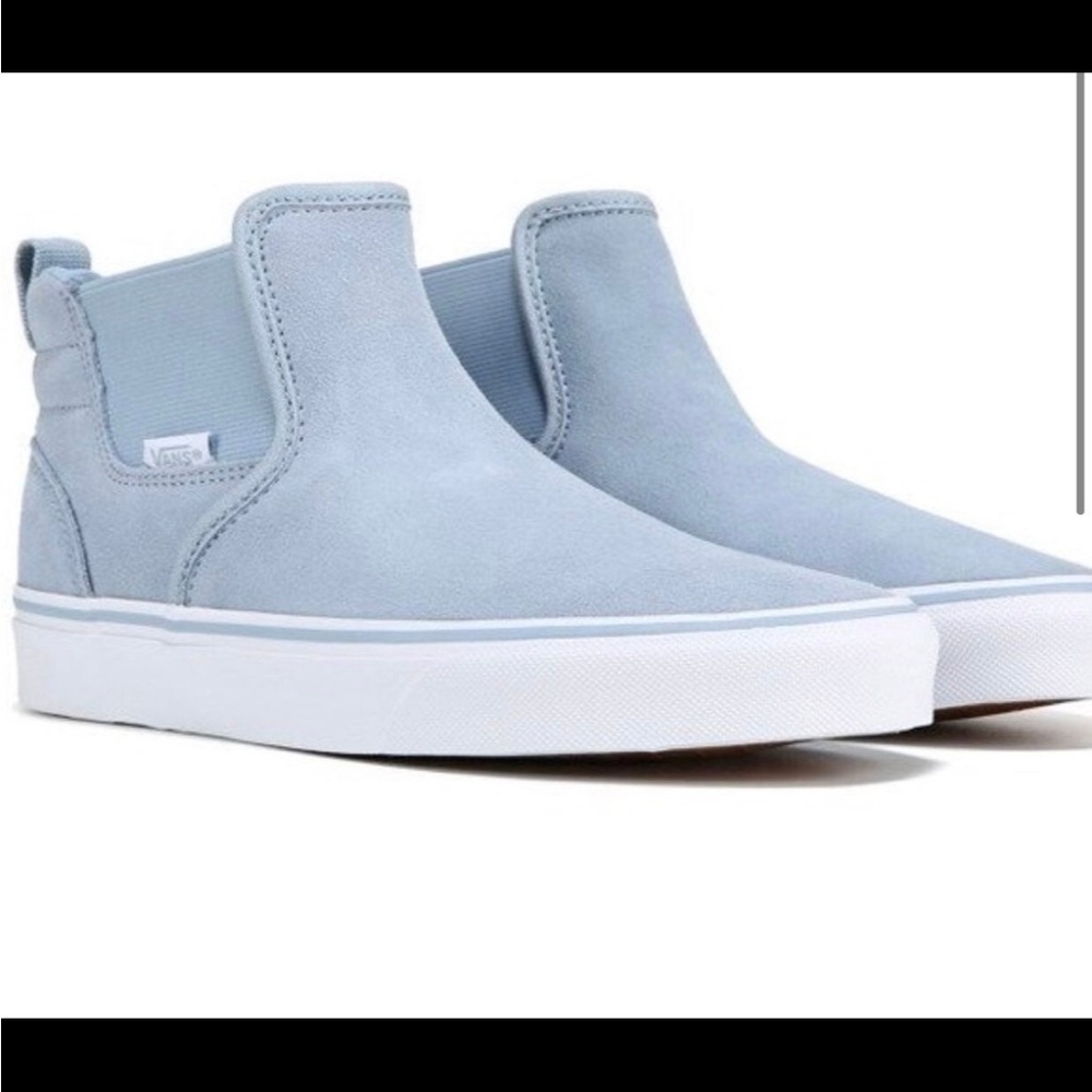 Vans Light Blue Slip-On Sneakers